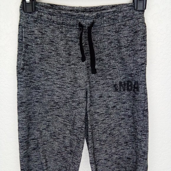 NBA Heather Grey Elastic Jogger Pants Kids 10/12 - Picture 2 of 11